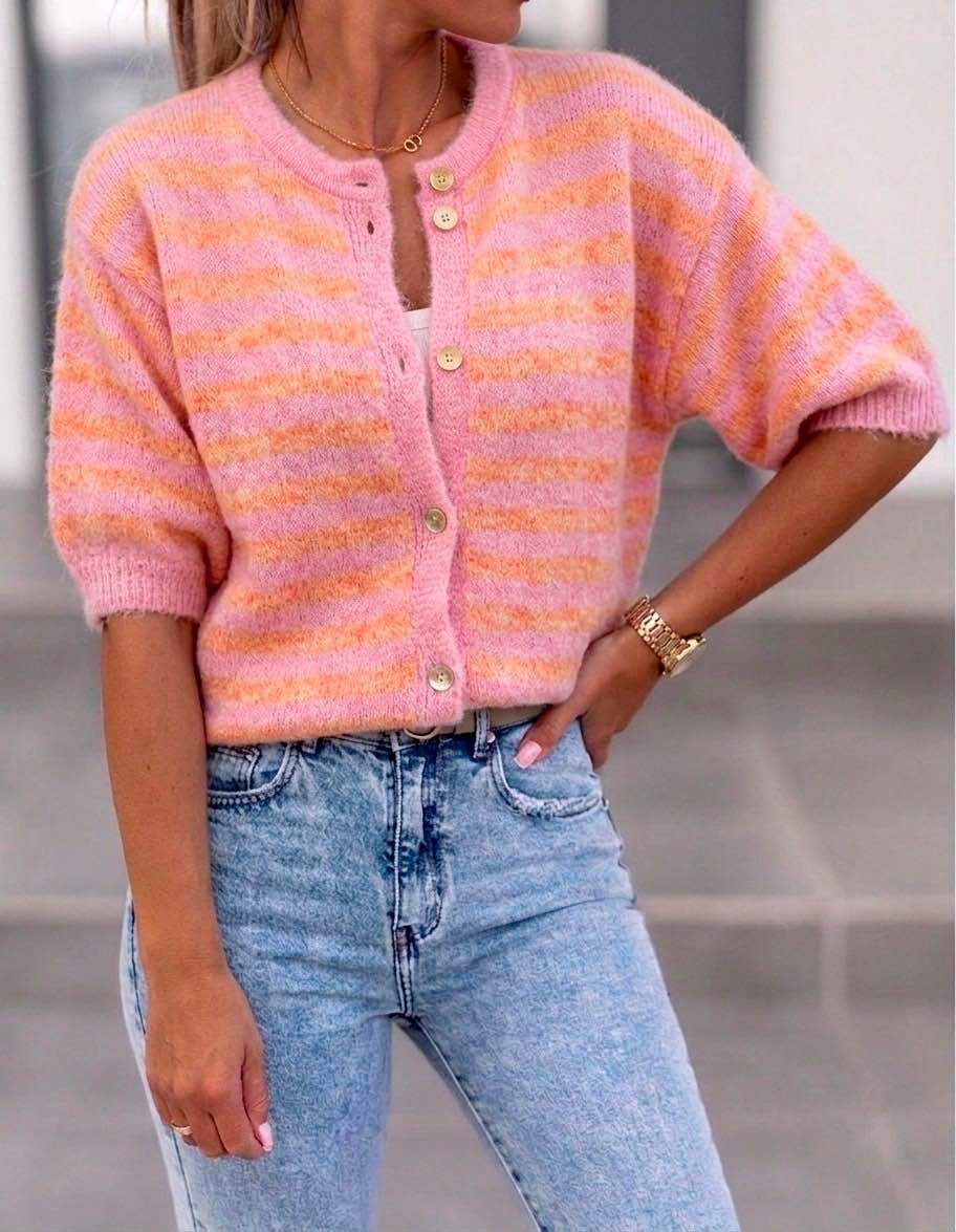 Poppy Stripe Cardigan