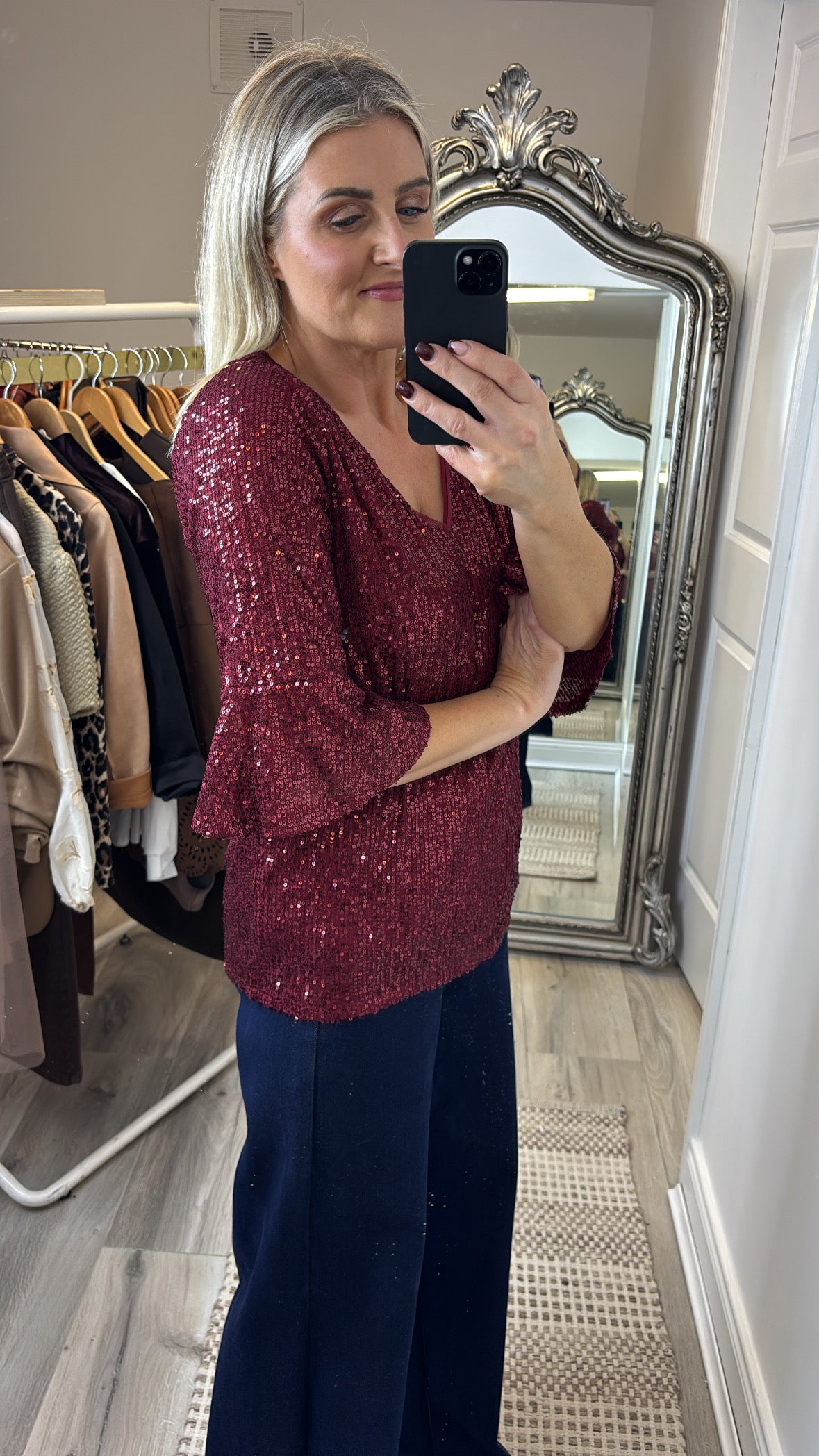 Simone sequin Top