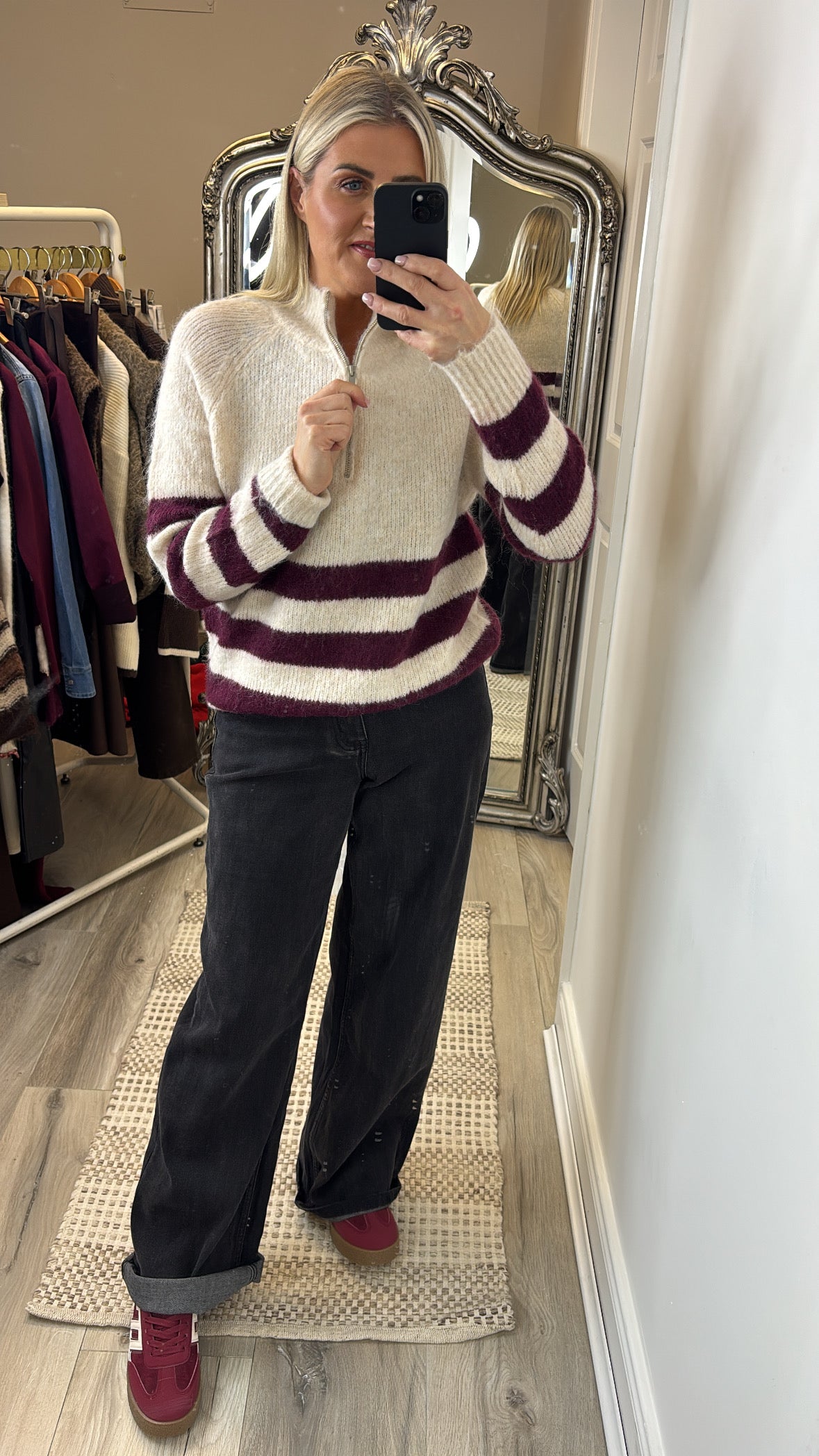 Maeve Half Zip Knit