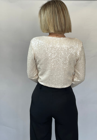 Cornelia Sequin Cropped Jacket