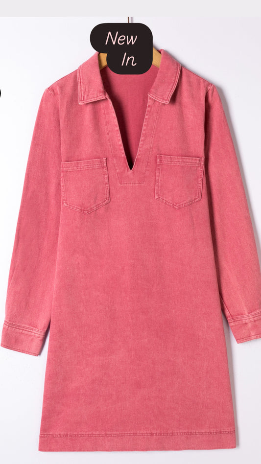 Rose Denim Dress