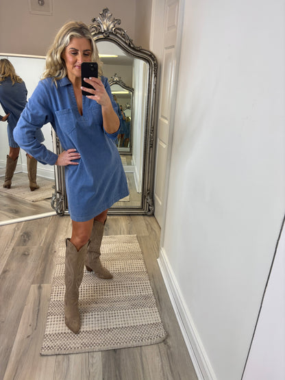 Rose Denim Dress