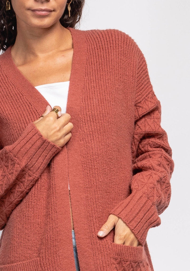 Molly Cable Knit Longline Cardigan