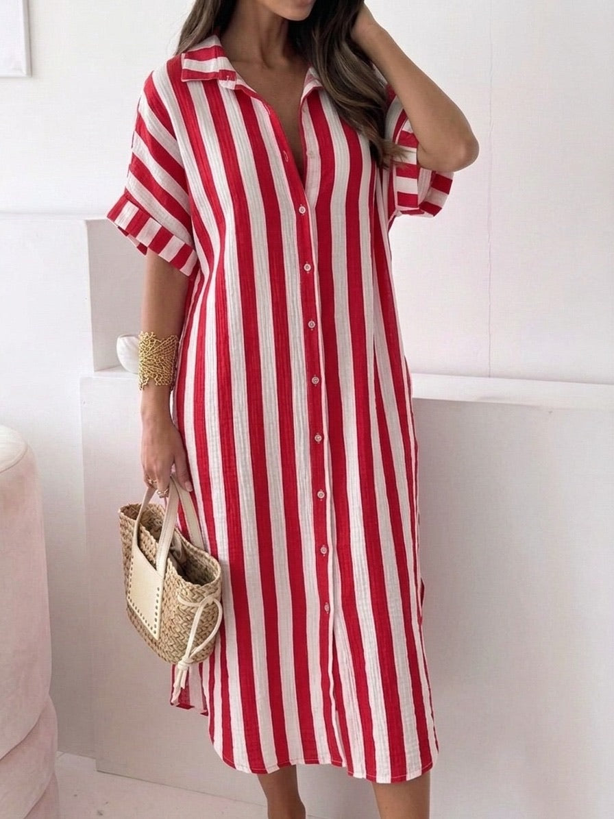 Portia Stripe Shirt Dress