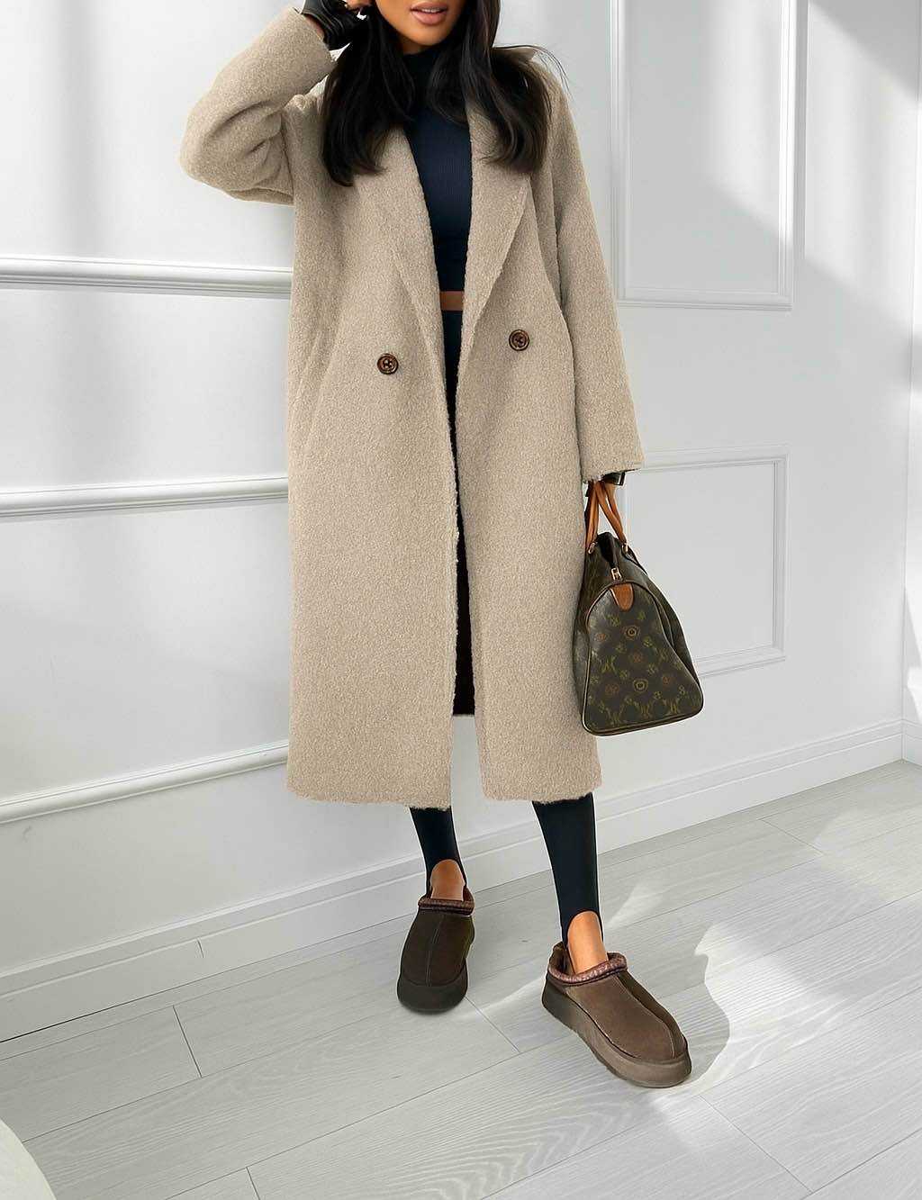 Maeve Longline Teddy Coat