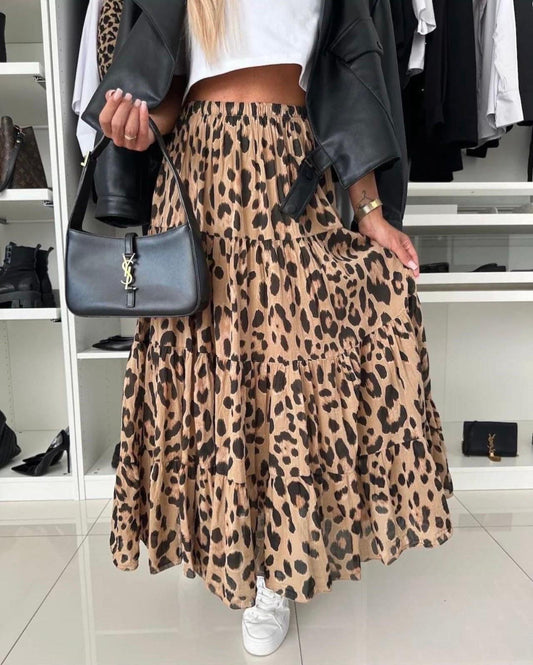 Luna Leopard Skirt