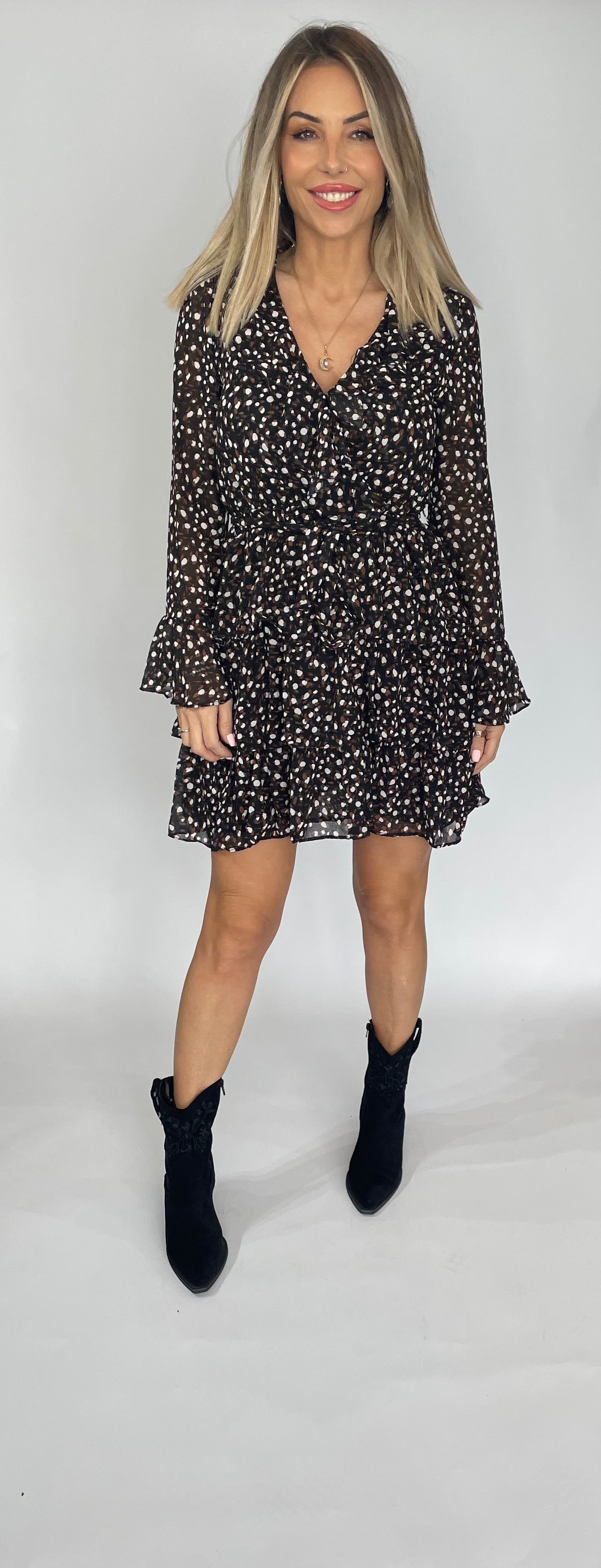 Ivana Wrap Mini Dress