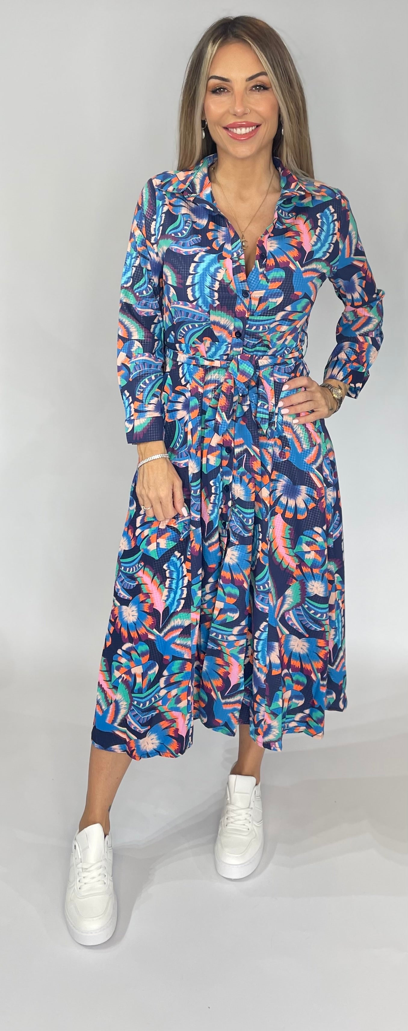 Pia Collared Maxi Dress