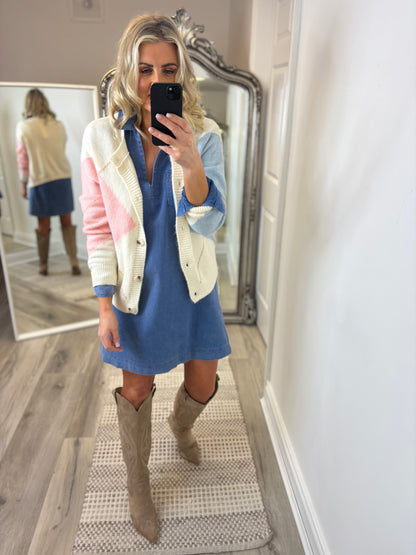 Rose Denim Dress