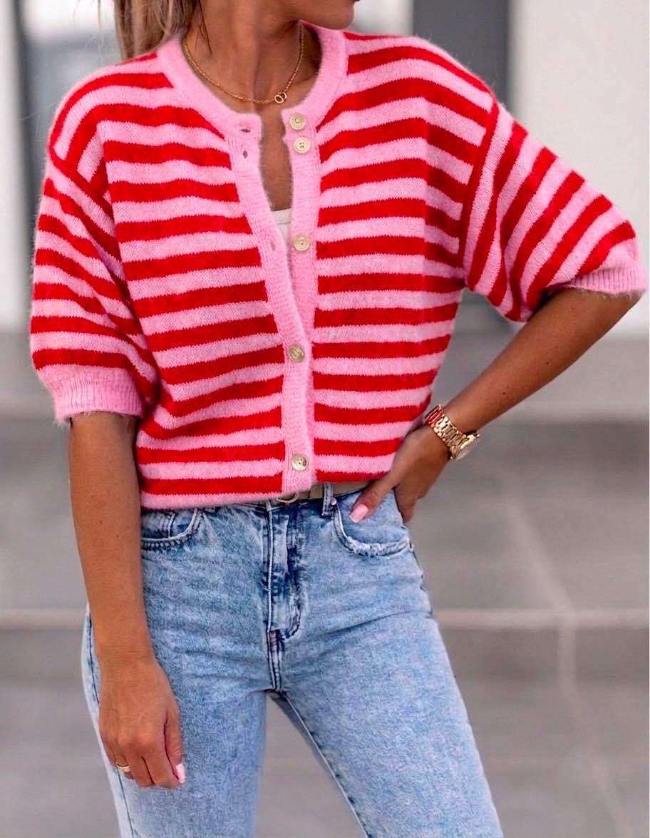 Poppy Stripe Cardigan