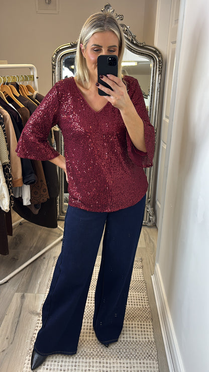 Simone sequin Top