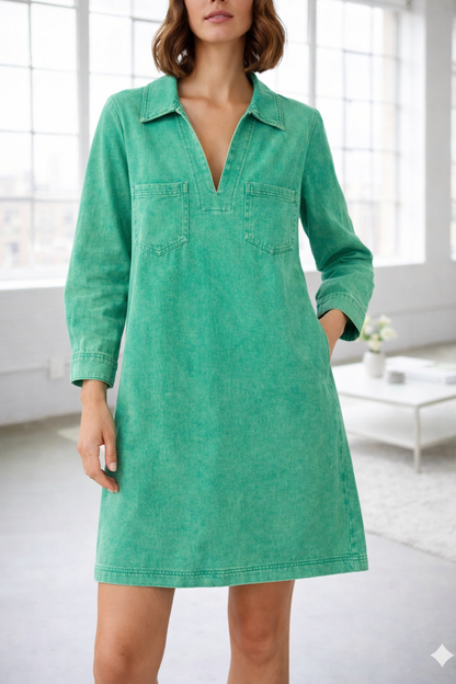 Rose Denim Dress