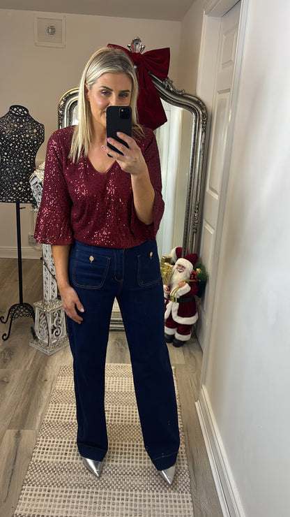 Simone Sequin top