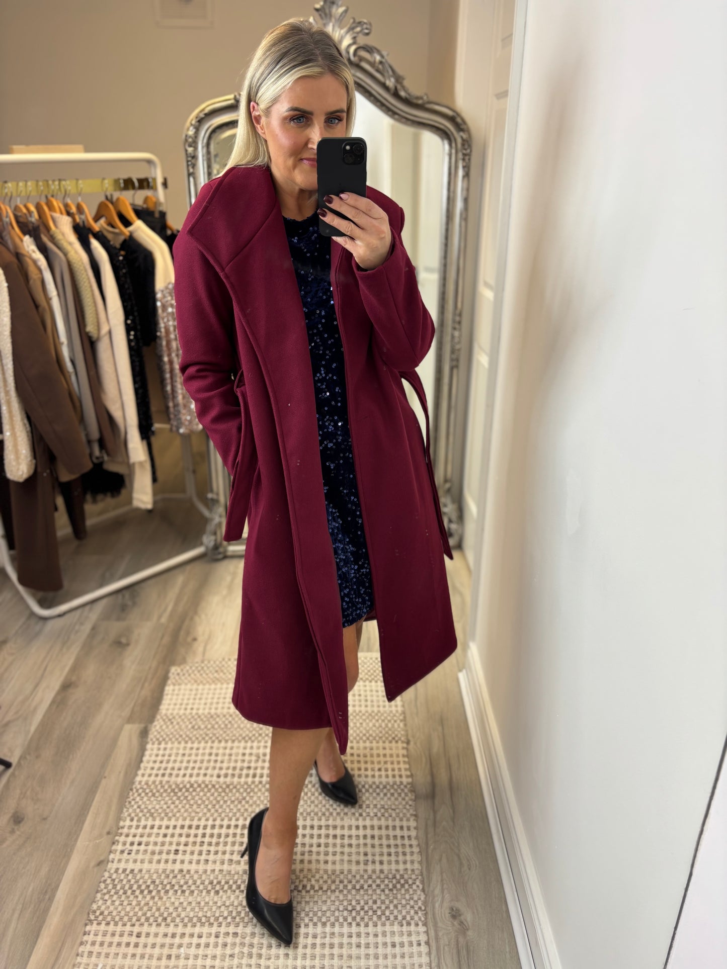 Darcy Bow Sequins Shift Dress