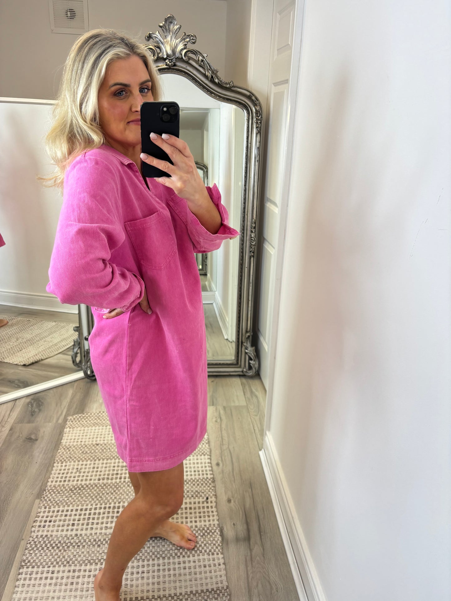 Rose Denim Dress