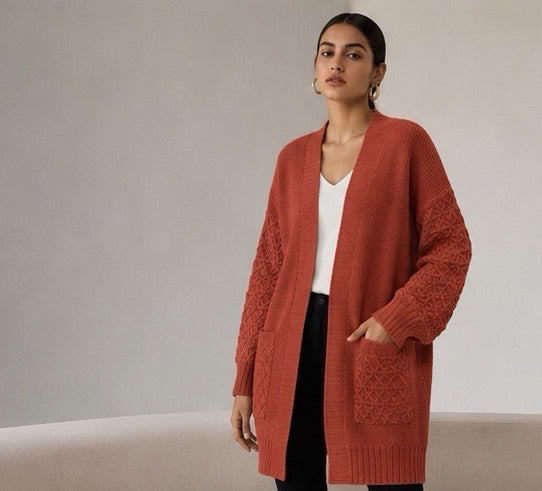 Molly Cable Knit Longline Cardigan