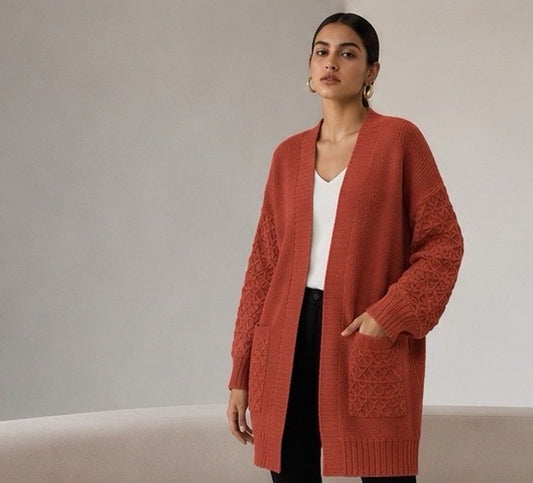 Molly Cable Knit Longline Cardigan