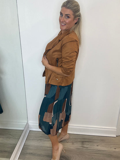 Hazel Pleated Midi Dress