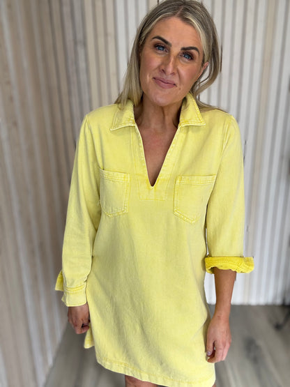 Rose Denim Dress