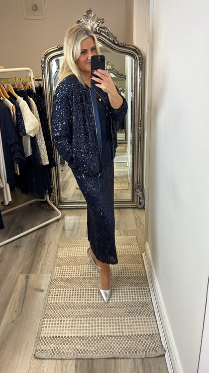 Simone Sequin Bomber