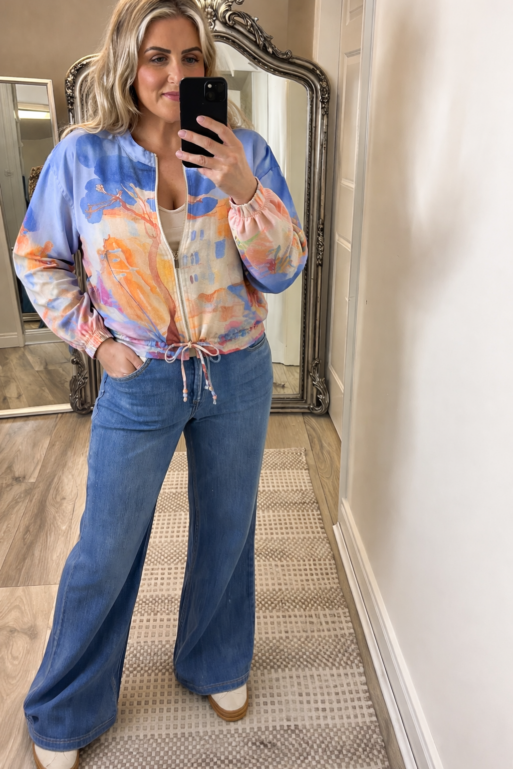 Emma Satin Bomber Jacket