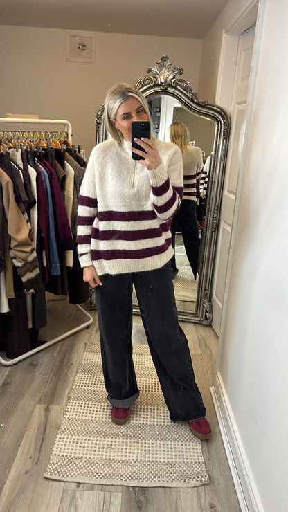 Maeve Half Zip Knit