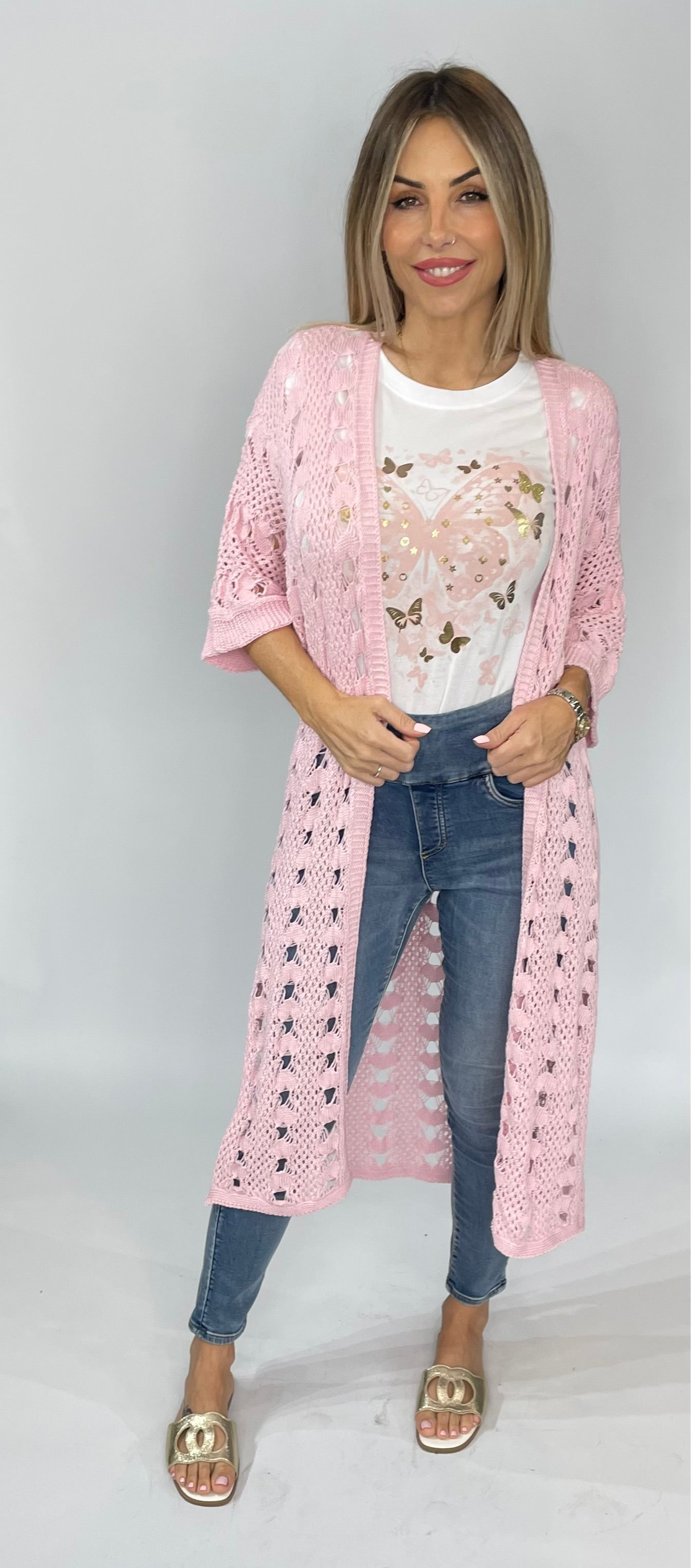 Maggie Longline Crochet Cardi