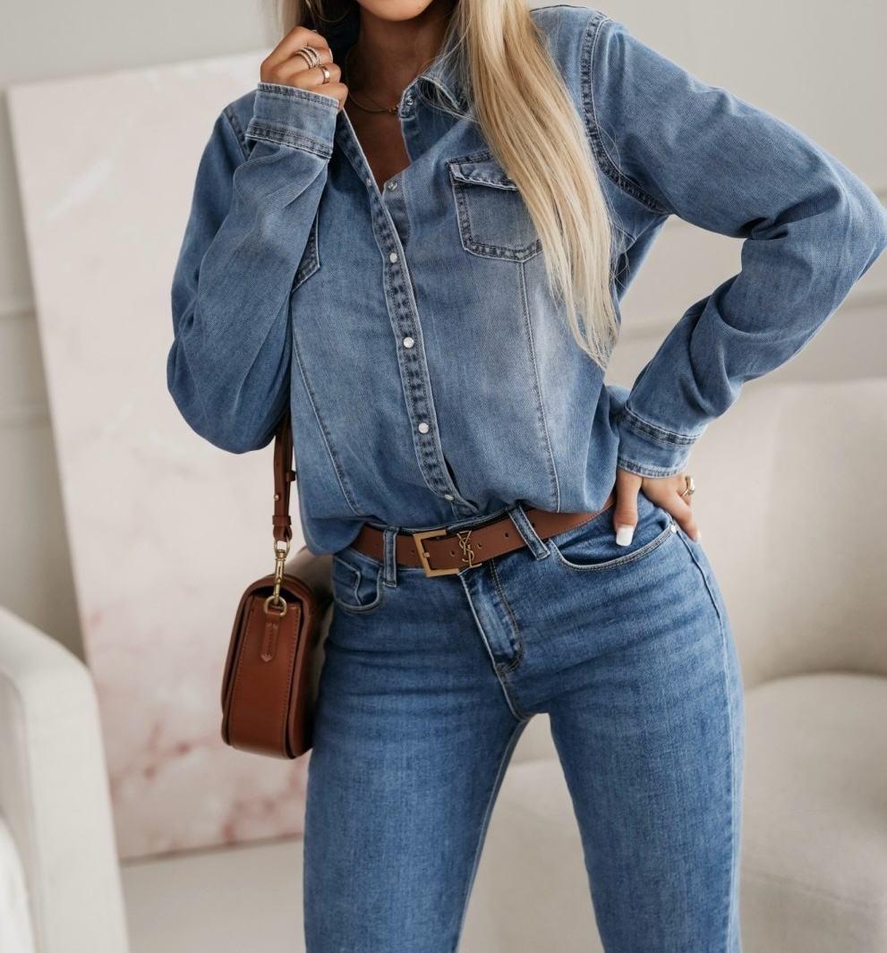 Bianca Button-Up Denim Shirt