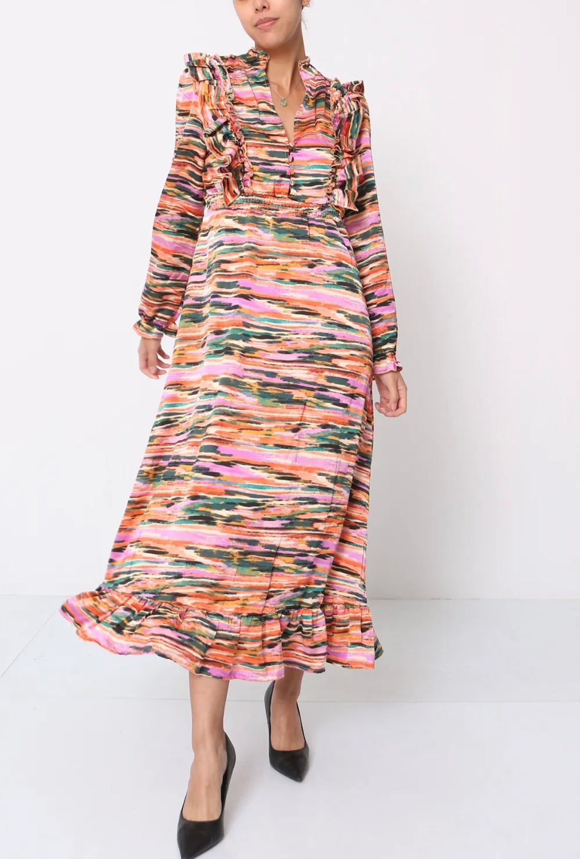 Gemma Multicoloured Midi Dress